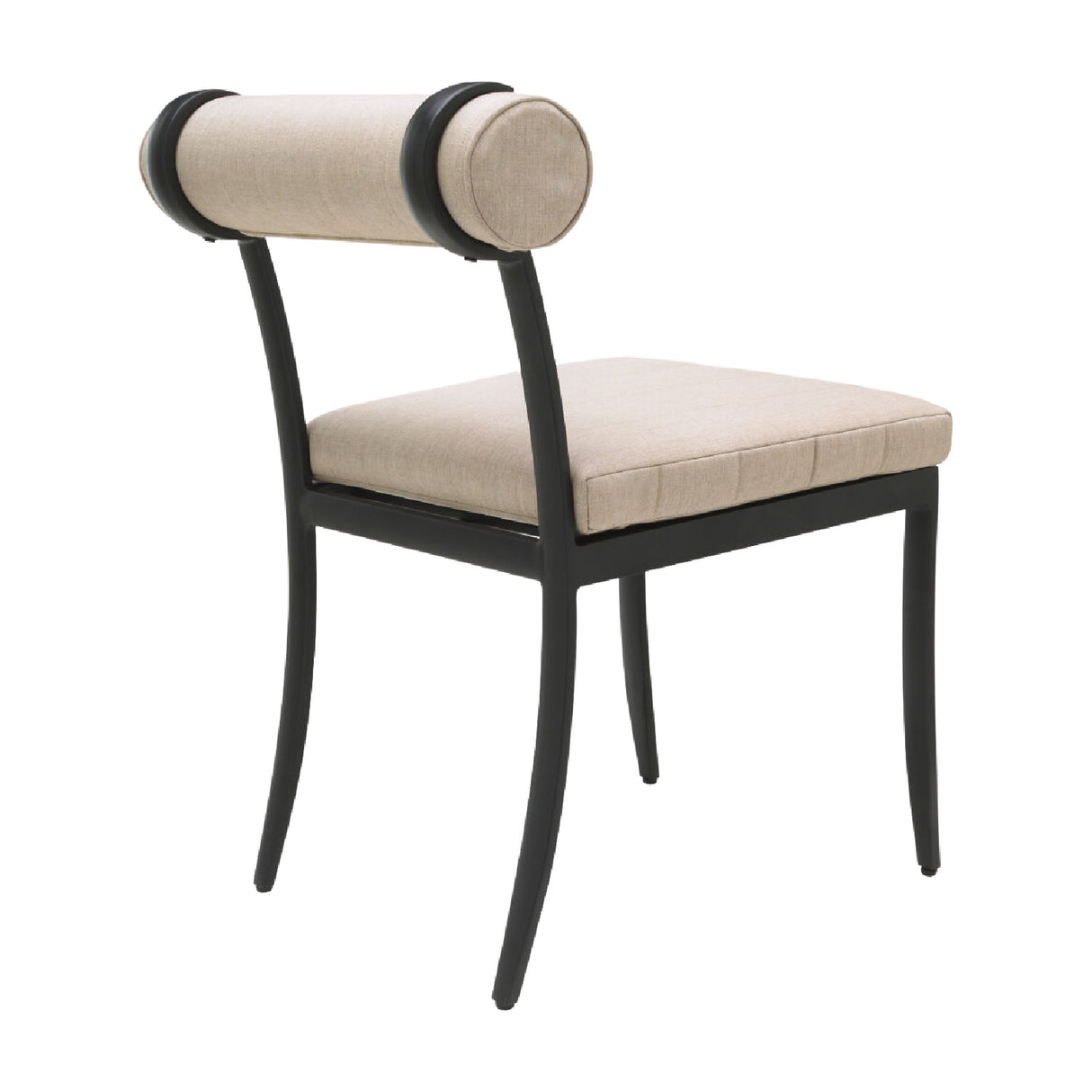 Modern European furniture - Black Aluminum Outdoor Dining Chairs (2) - www.oroa.com | Oroa.com