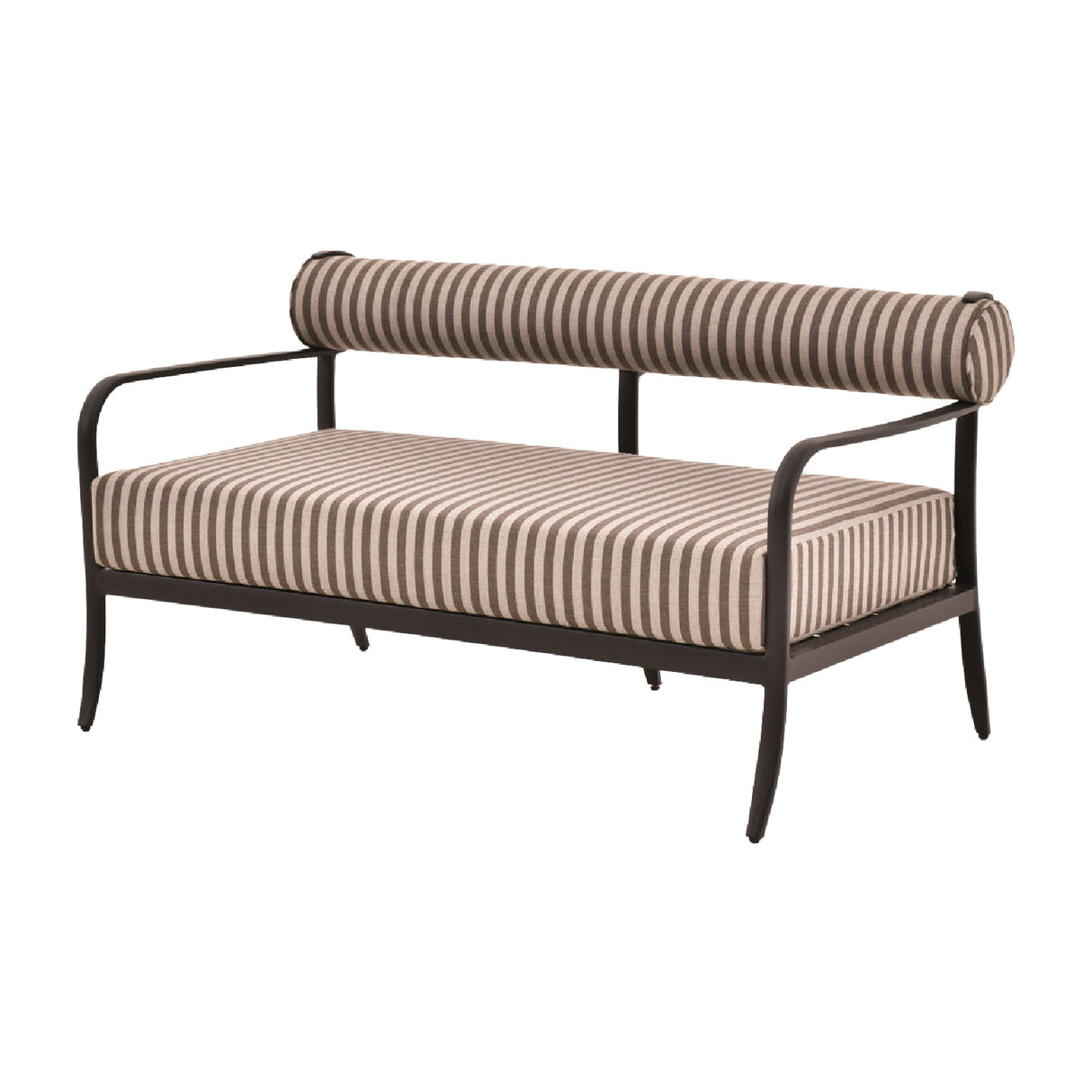 Modern European furniture - Black Aluminum Outdoor Loveseat - www.oroa.com | Oroa.com