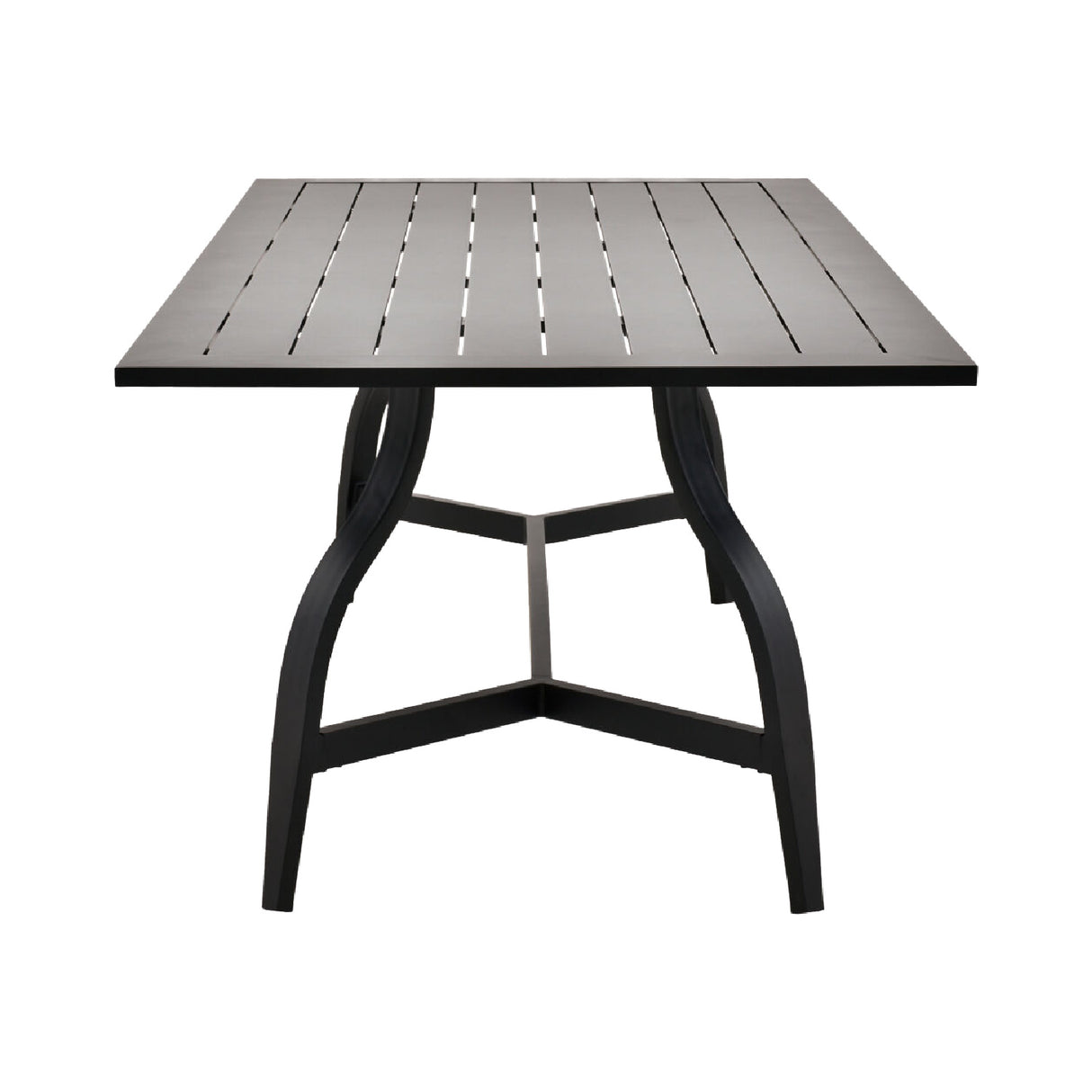 Modern European furniture - Black Aluminum Outdoor Dining Table - www.oroa.com | Oroa.com