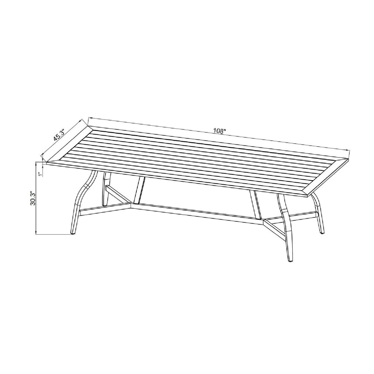 Modern European furniture - Black Aluminum Outdoor Dining Table - www.oroa.com | Oroa.com