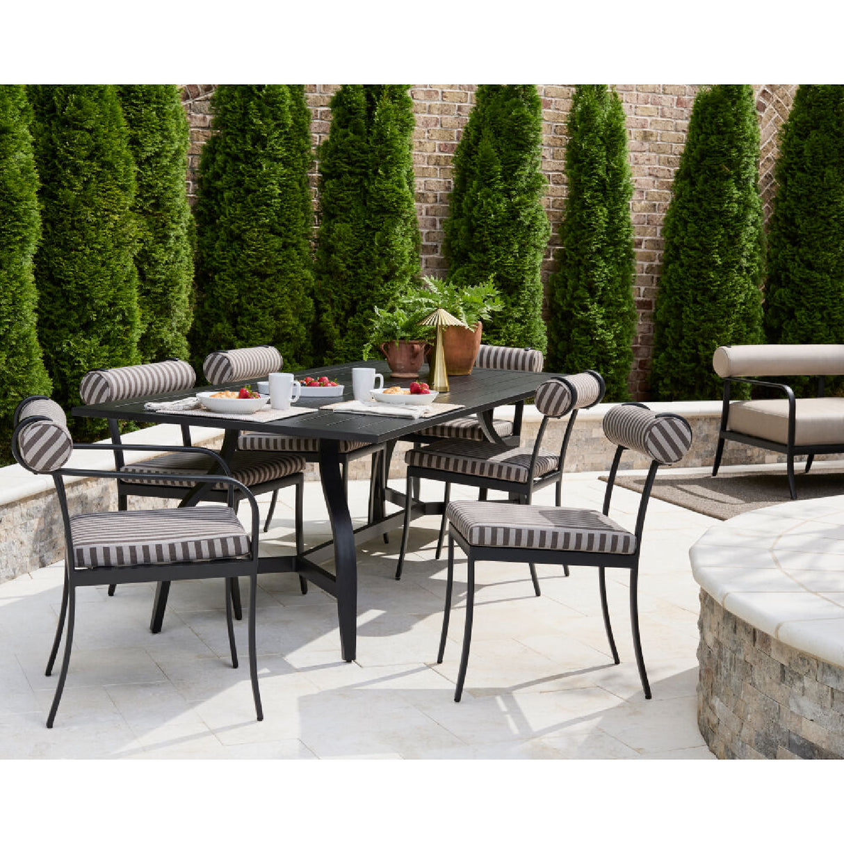 Modern European furniture - Black Aluminum Outdoor Dining Table - www.oroa.com | Oroa.com