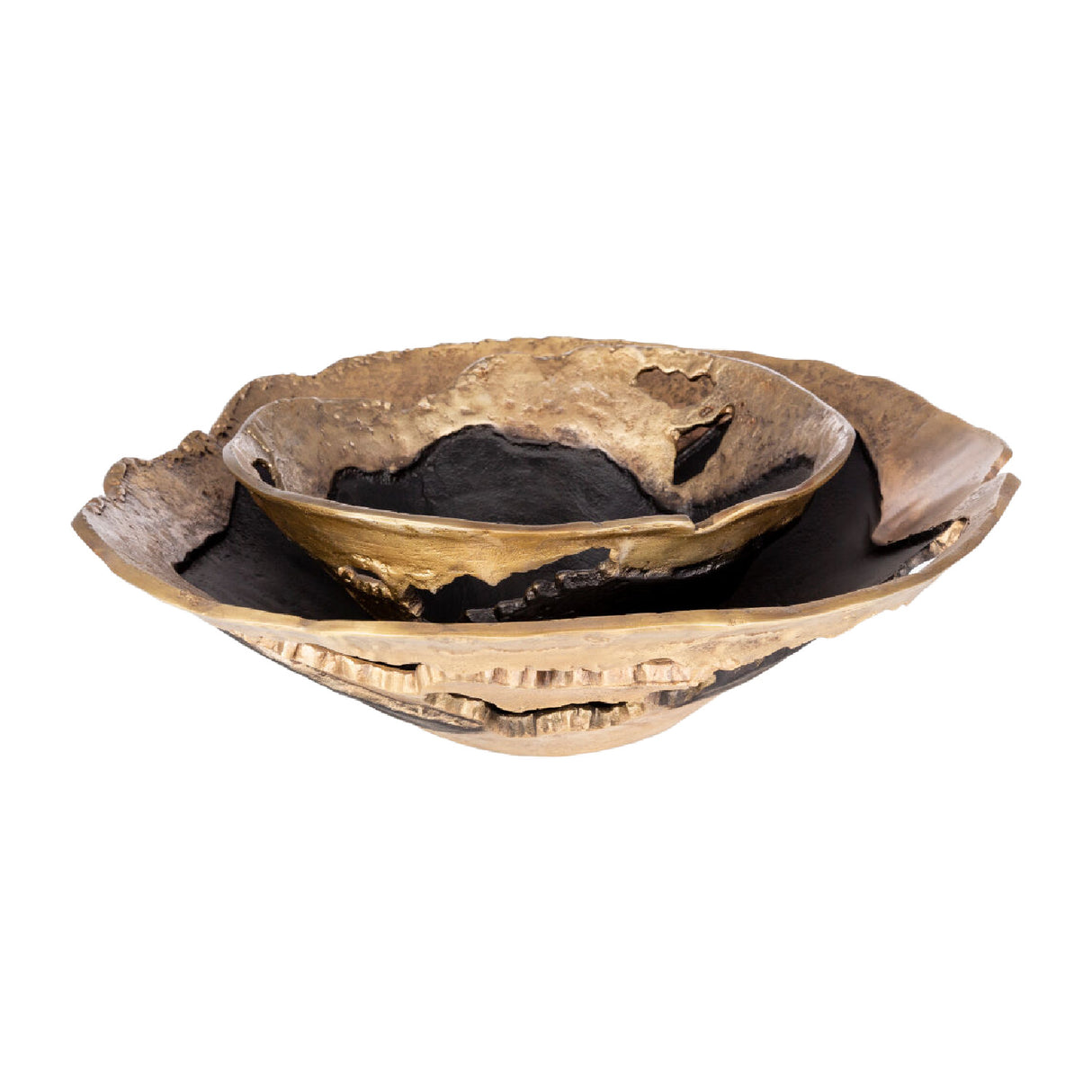 Modern European furniture - Antiqued Aluminum Decorative Bowls (2) - www.oroa.com | Oroa.com