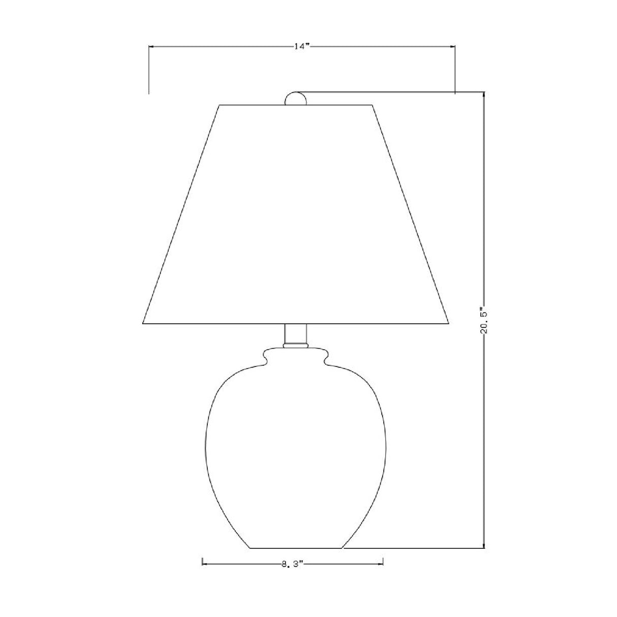Modern European furniture - Gray Ceramic Accent Table Lamp - www.oroa.com | Oroa.com