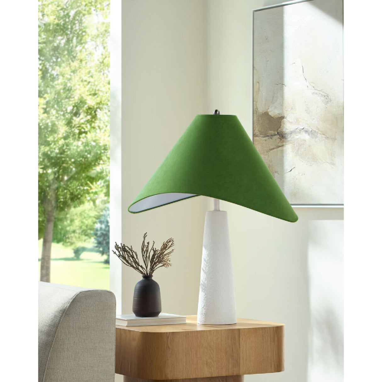 Modern European furniture - Cotton Shade Accent Table Lamp - www.oroa.com | Oroa.com