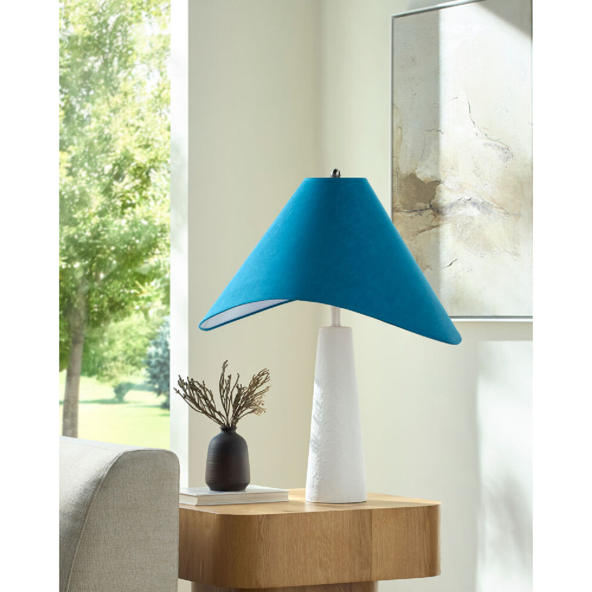 Modern European furniture - Cotton Shade Accent Table Lamp - www.oroa.com | Oroa.com