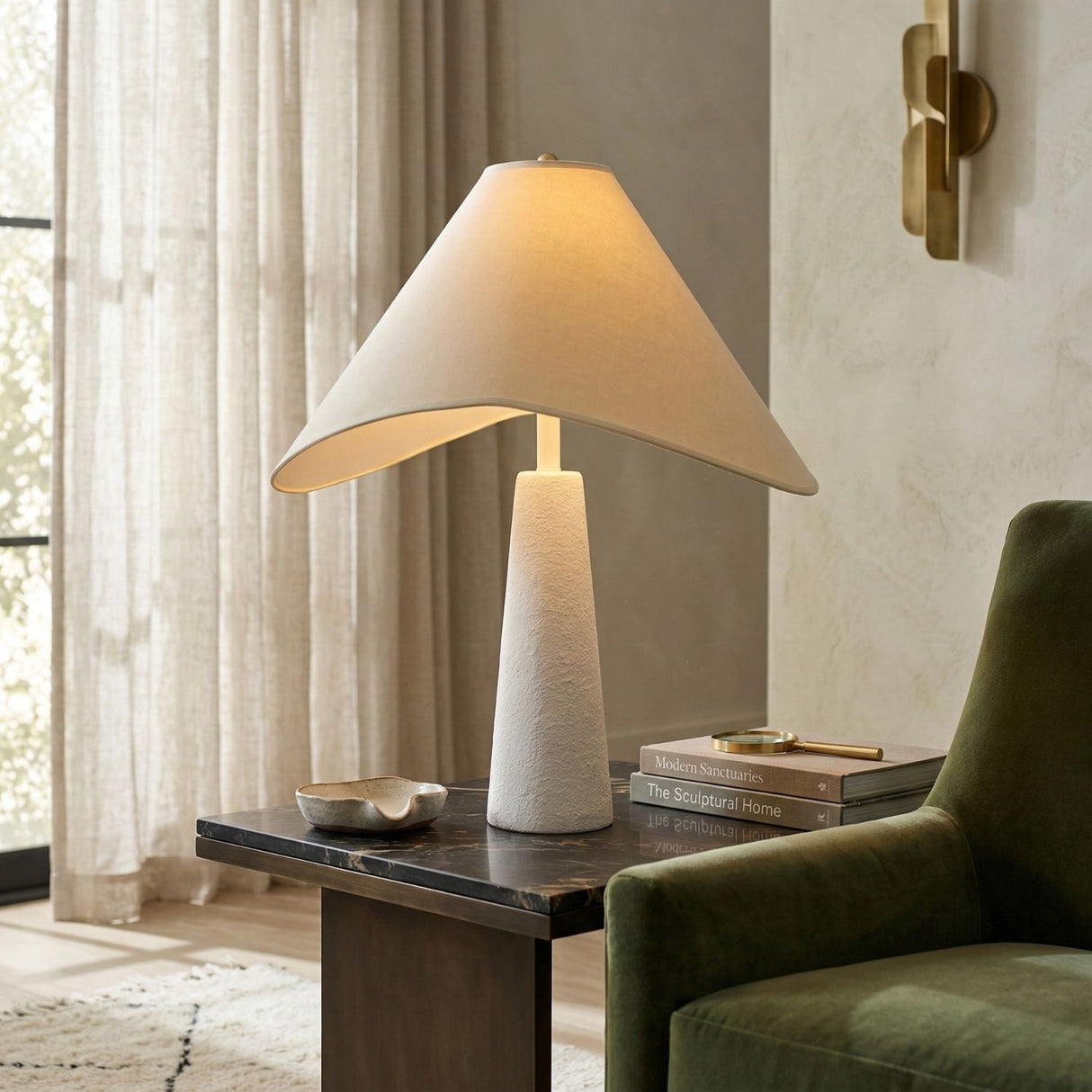 Modern European furniture - Cotton Shade Accent Table Lamp - www.oroa.com | Oroa.com