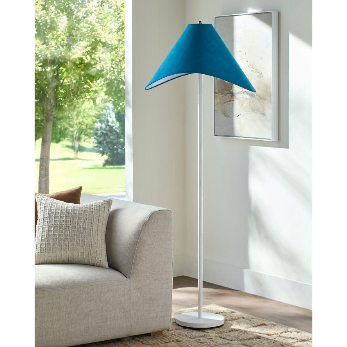 Modern European furniture - Cotton Shade Accent Floor Lamp - www.oroa.com | Oroa.com