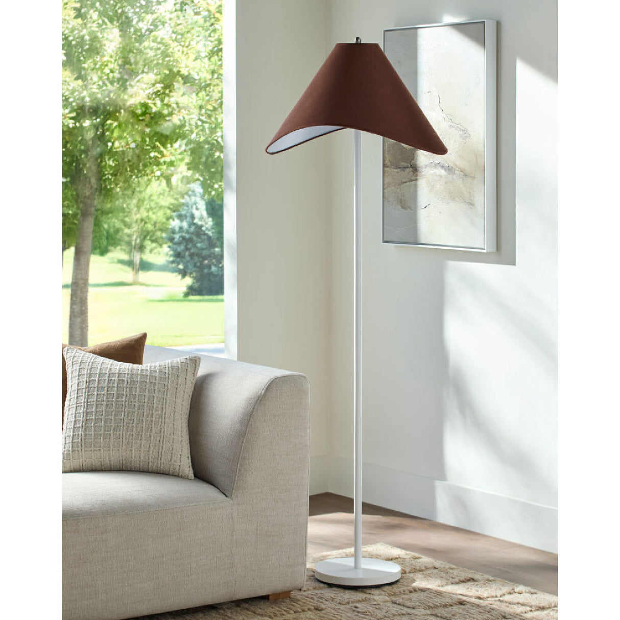 Modern European furniture - Cotton Shade Accent Floor Lamp - www.oroa.com | Oroa.com