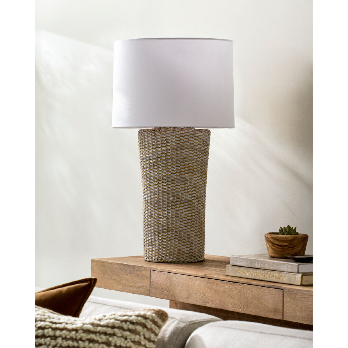 Modern European furniture - Rattan Woven Accent Table Lamp - www.oroa.com | Oroa.com