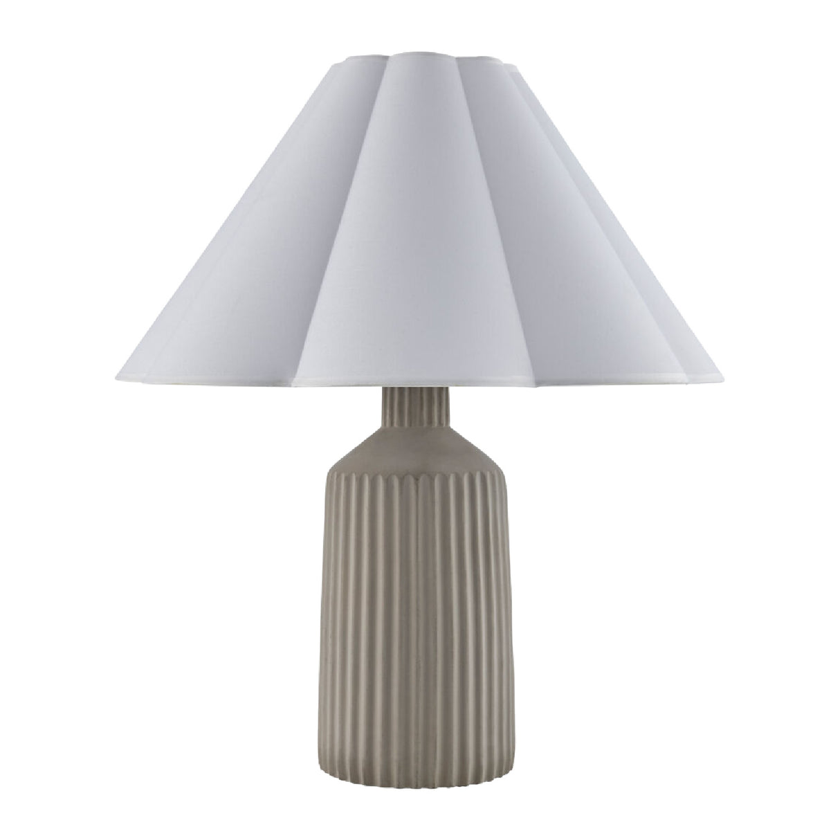 Modern European furniture - Gray Fluted Concrete Table Lamp - www.oroa.com | Oroa.com