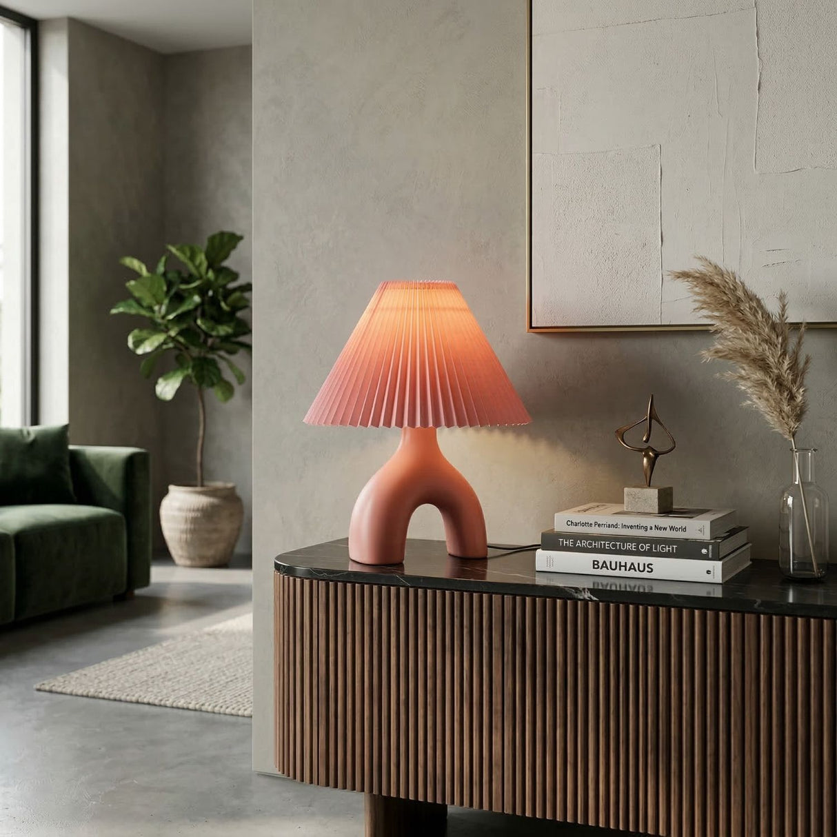 Modern European furniture - Ceramic Cream Linen Table Lamp - www.oroa.com | Oroa.com