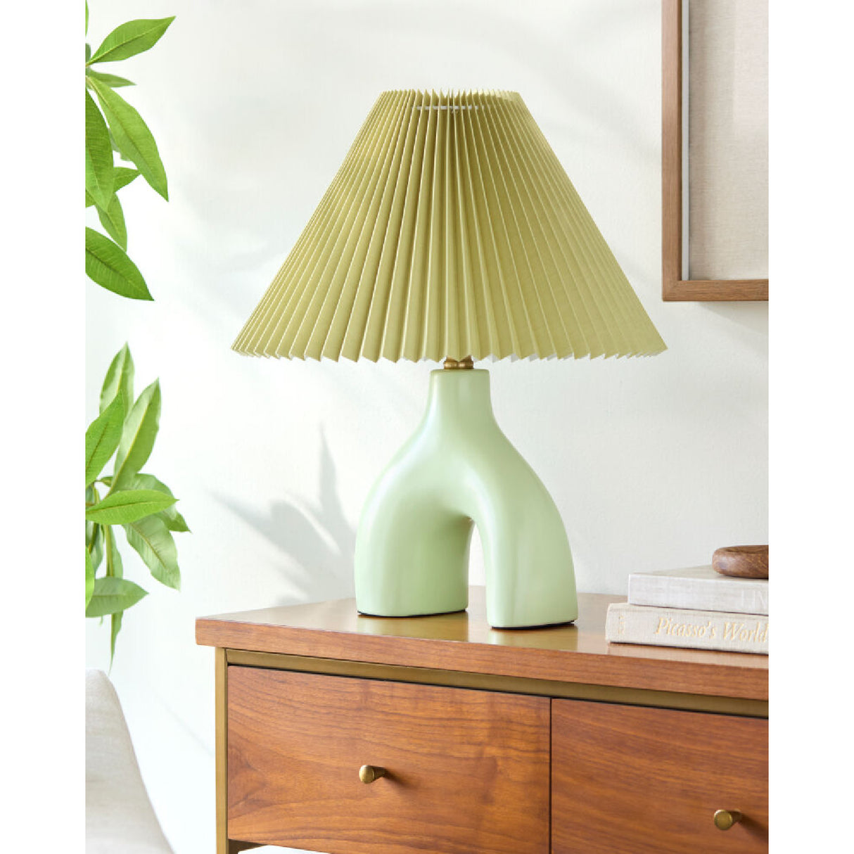 Modern European furniture - Ceramic Cream Linen Table Lamp - www.oroa.com | Oroa.com
