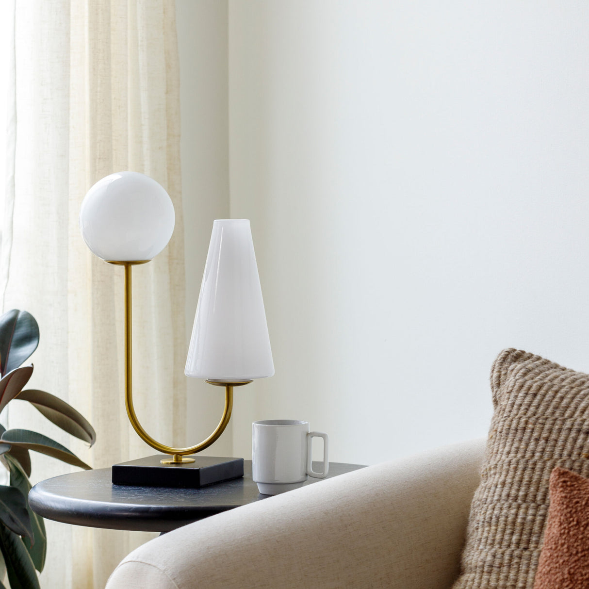 Modern European furniture - White 2-Light Accent Table Lamp - www.oroa.com | Oroa.com