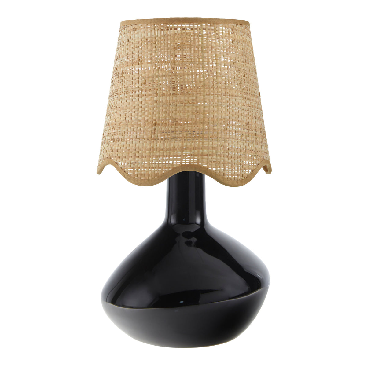 Modern European furniture - Wavy Rattan Accent Table Lamp - www.oroa.com | Oroa.com