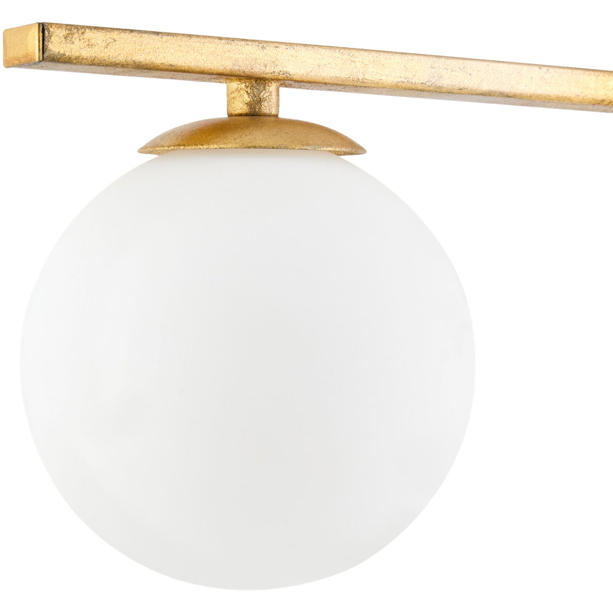 Modern European furniture - White Glass 5-Light Linear Chandelier - www.oroa.com | Oroa.com
