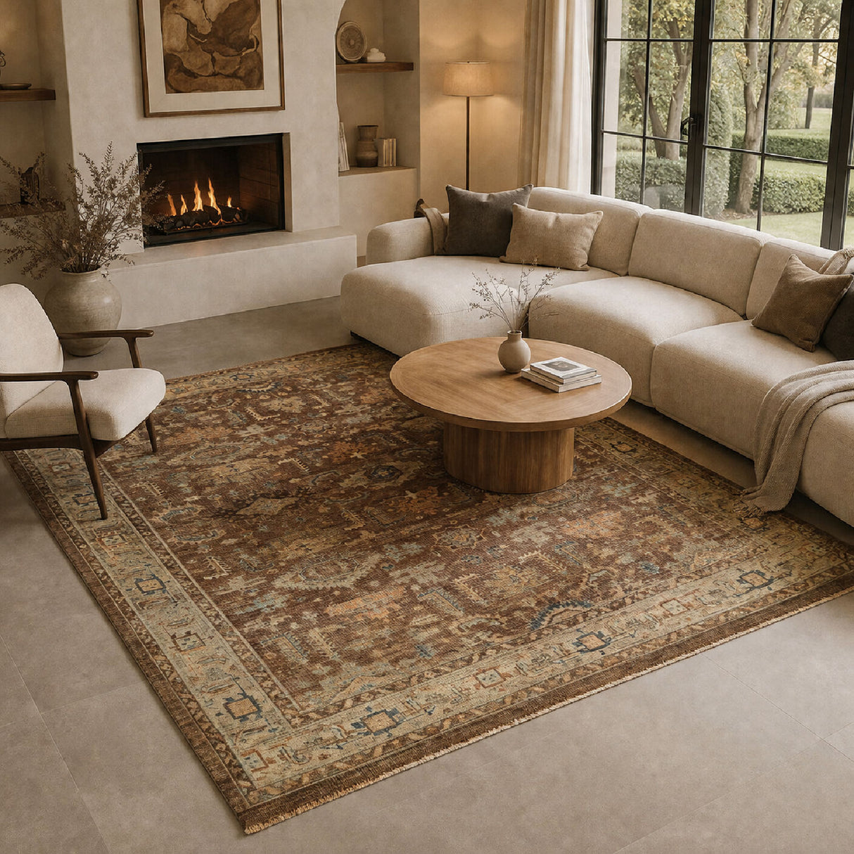 Modern furniture - Patterned Wool Fringe Carpet - www.oroa.com | Oroa.com