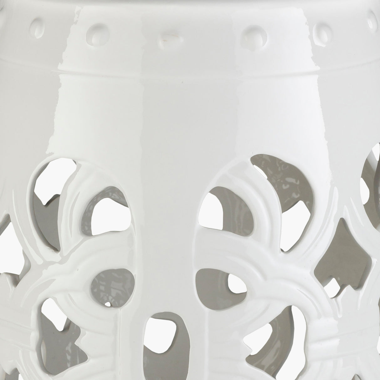 Modern European furniture - Openwork Glazed Ceramic Garden Stool - www.oroa.com | Oroa.com