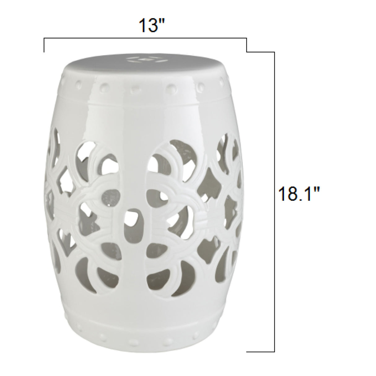 Modern European furniture - Openwork Glazed Ceramic Garden Stool - www.oroa.com | Oroa.com