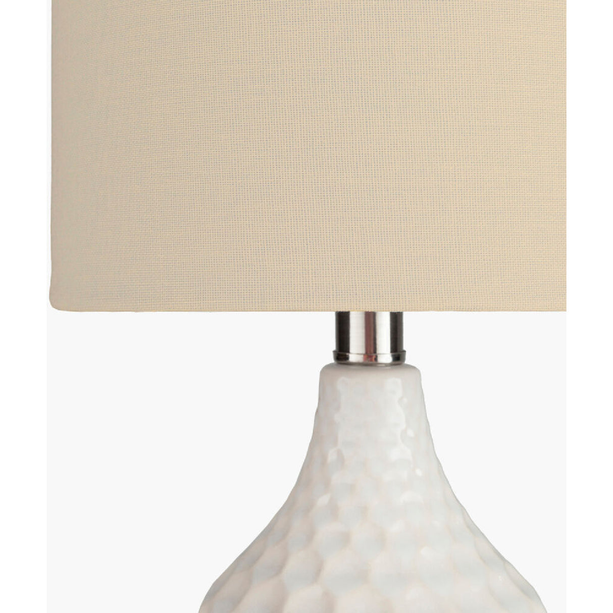 Modern European furniture - Ivory Linen Ceramic Table Lamp - www.oroa.com | Oroa.com