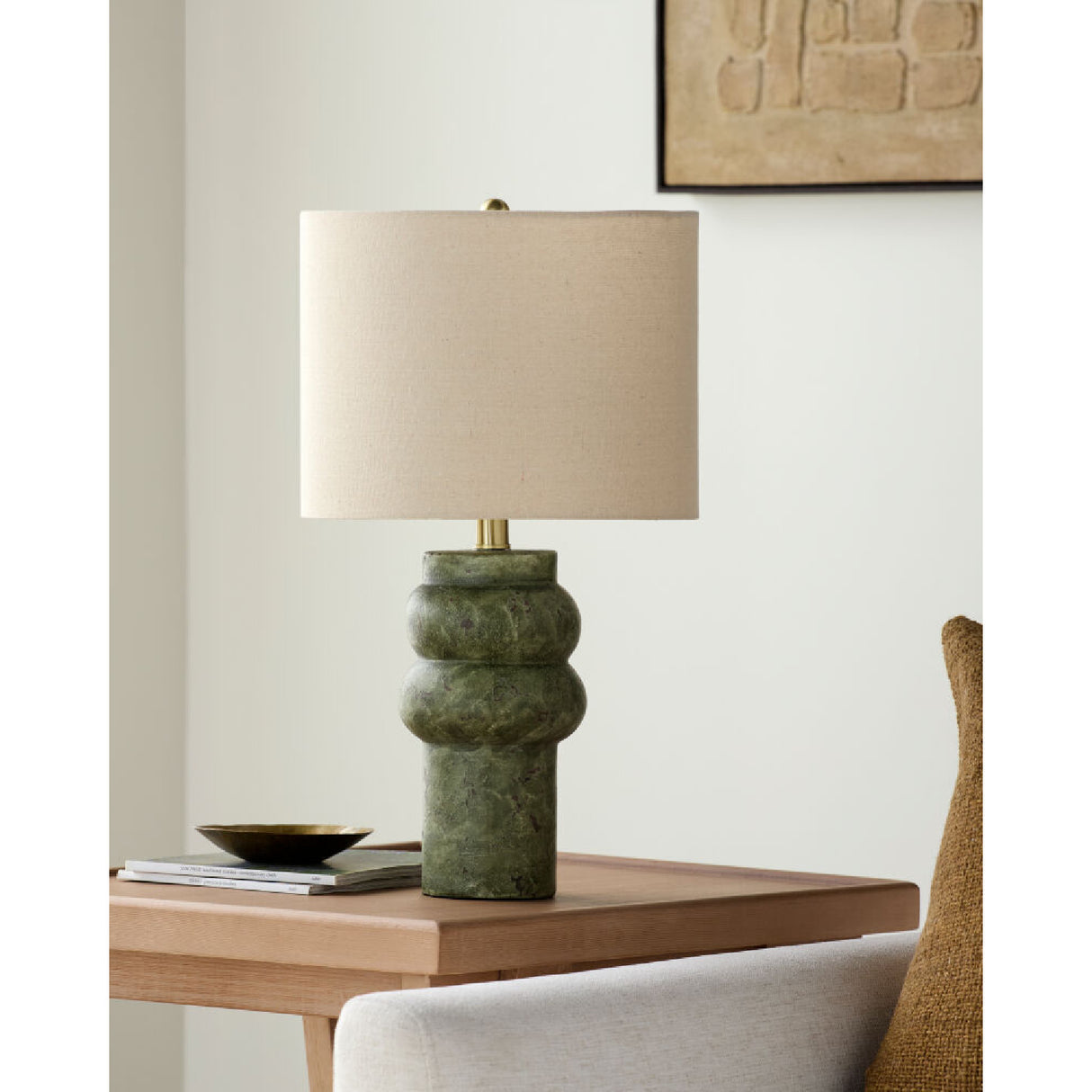 Modern European furniture - Handpainted Green Ceramic Table Lamp - www.oroa.com | Oroa.com