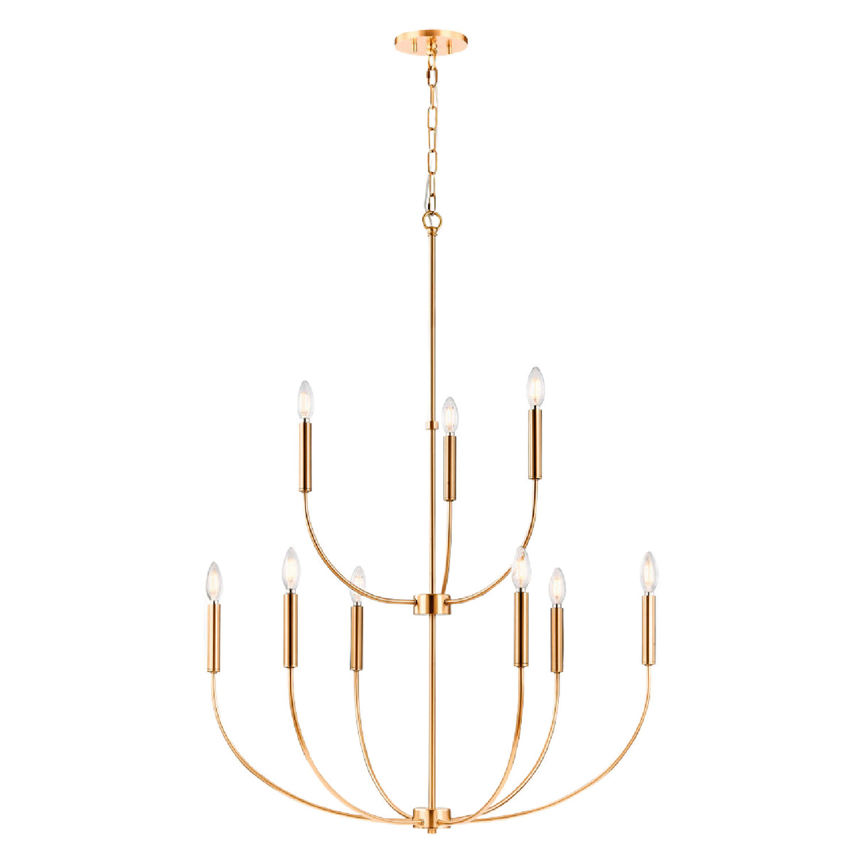 Modern European furniture - Gold 9-Light Chandelier - www.oroa.com | Oroa.com