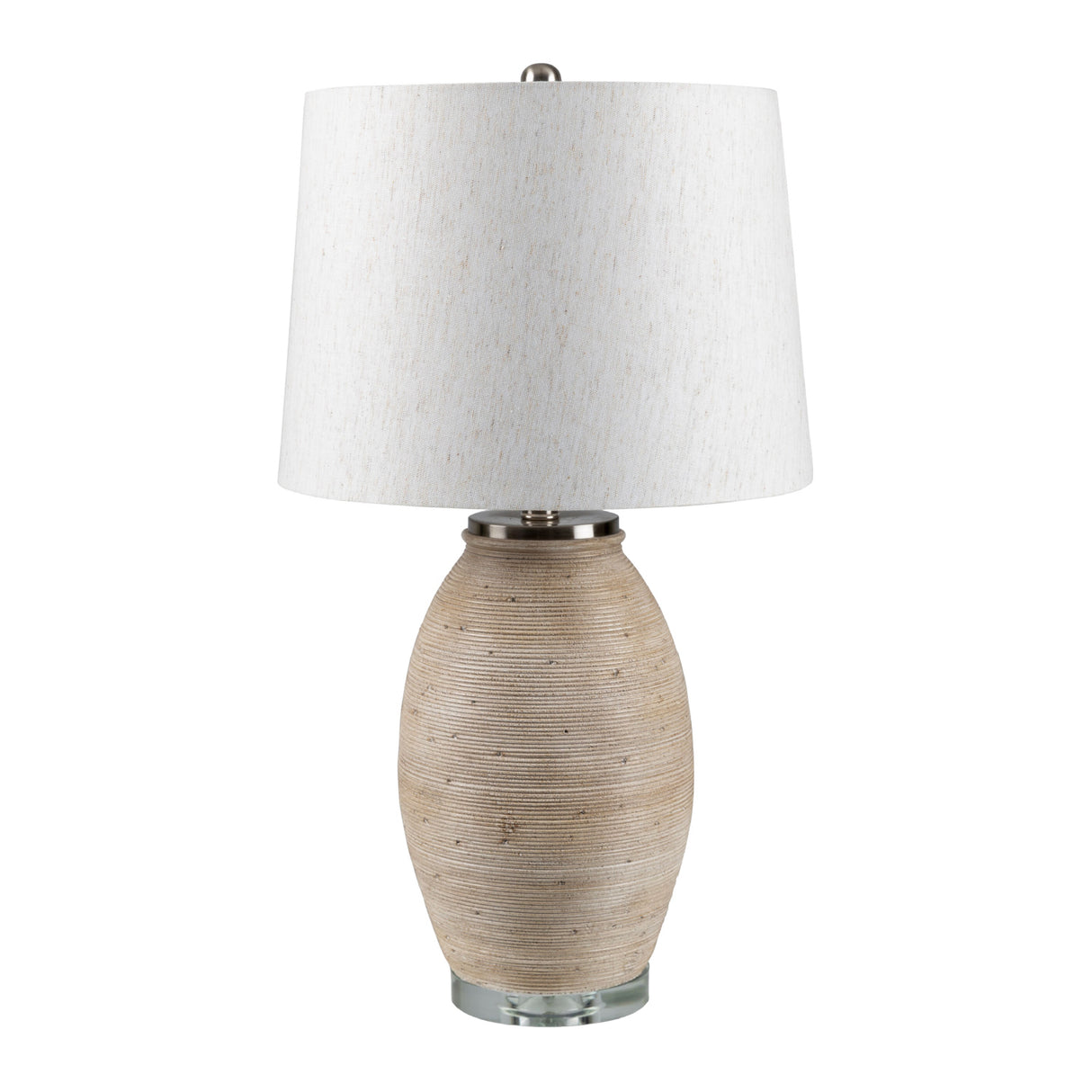Modern European furniture - Cement Base Linen Table Lamp - www.oroa.com | Oroa.com