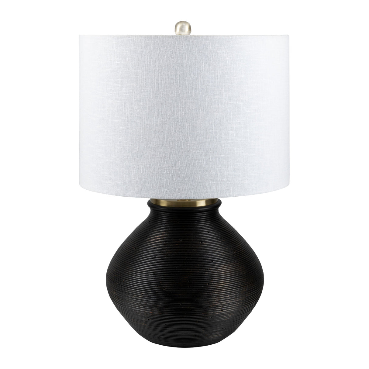 Modern European furniture - Rounded Cement Linen Table Lamp - www.oroa.com | Oroa.com