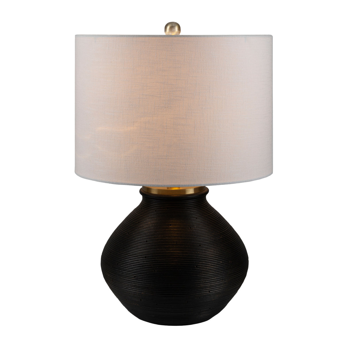 Modern European furniture - Rounded Cement Linen Table Lamp - www.oroa.com | Oroa.com
