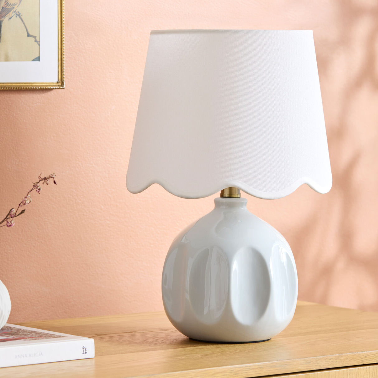 Modern European furniture - Wavy Linen Accent Table Lamp - www.oroa.com | Oroa.com