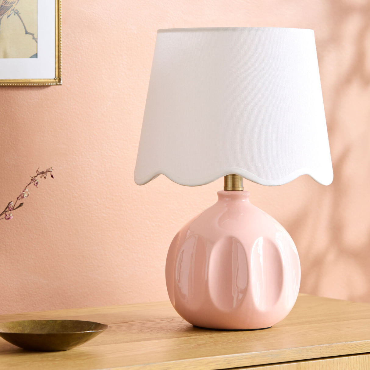 Modern European furniture - Wavy Linen Accent Table Lamp - www.oroa.com | Oroa.com