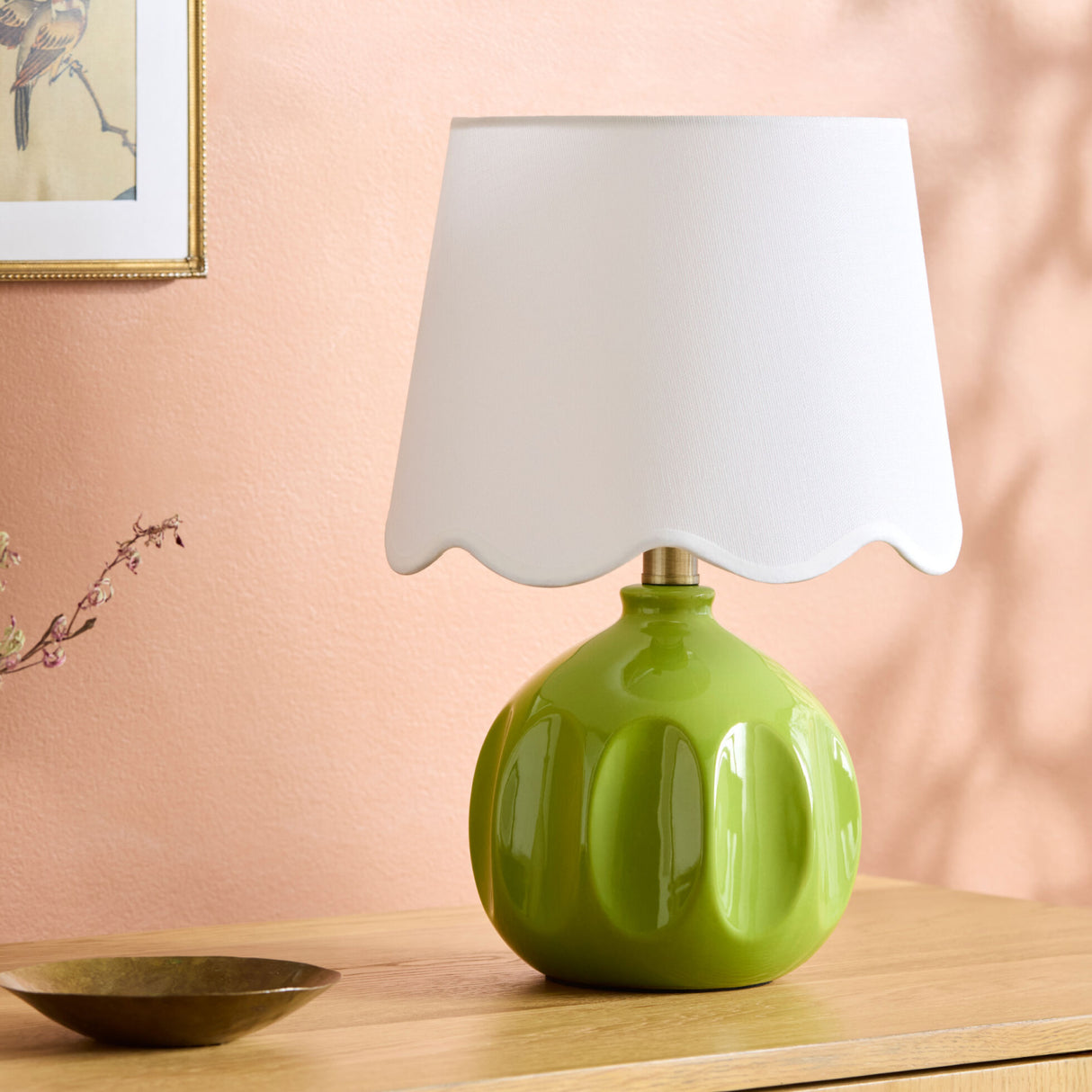 Modern European furniture - Wavy Linen Accent Table Lamp - www.oroa.com | Oroa.com