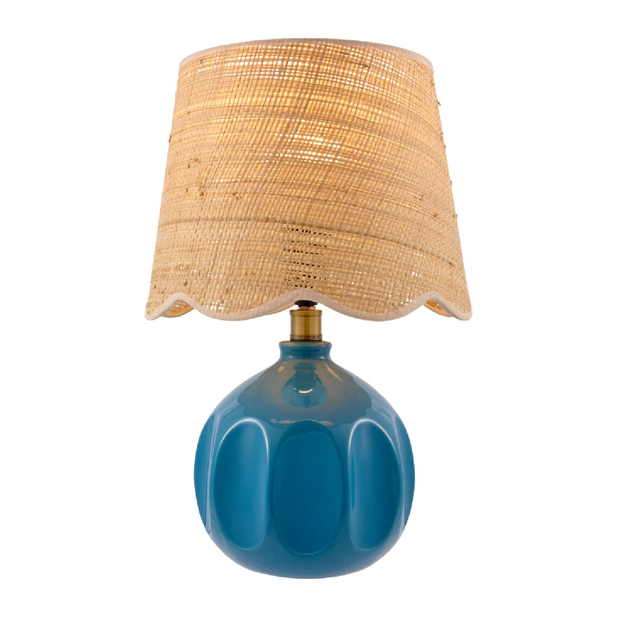 Modern European furniture - Wavy Rattan Accent Table Lamp - www.oroa.com | Oroa.com