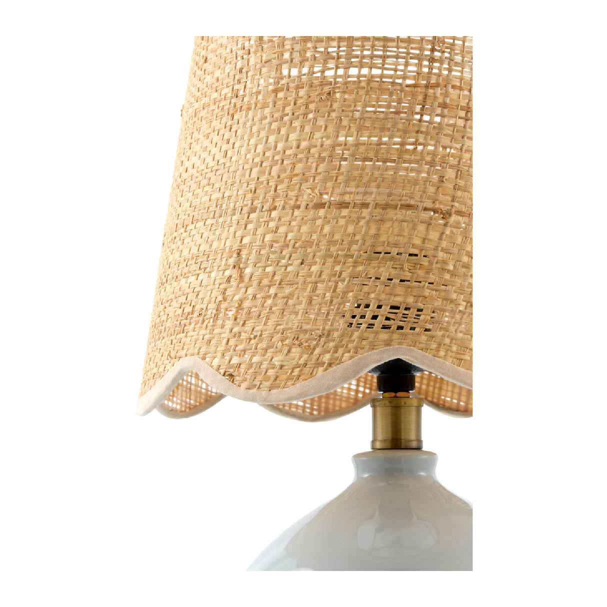 Modern European furniture - Wavy Rattan Accent Table Lamp - www.oroa.com | Oroa.com