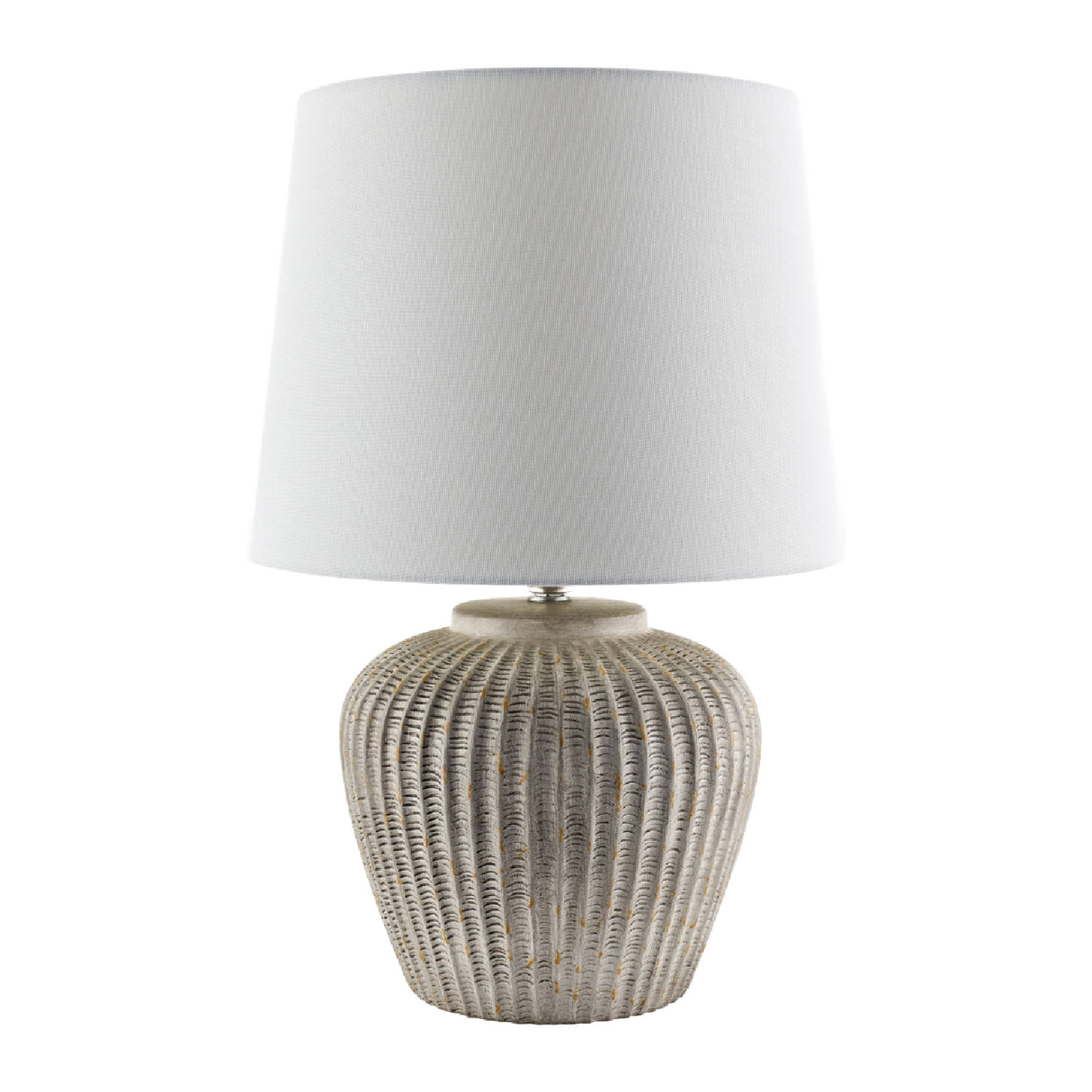 Modern European furniture - Carved Gray Ceramic Table Lamp - www.oroa.com | Oroa.com