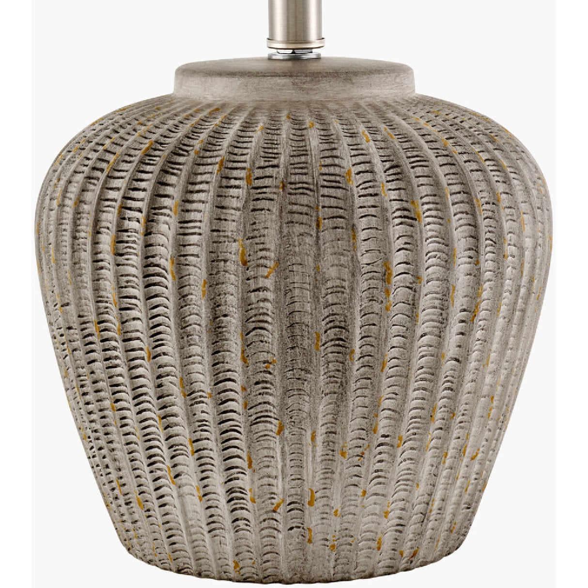 Modern European furniture - Carved Gray Ceramic Table Lamp - www.oroa.com | Oroa.com