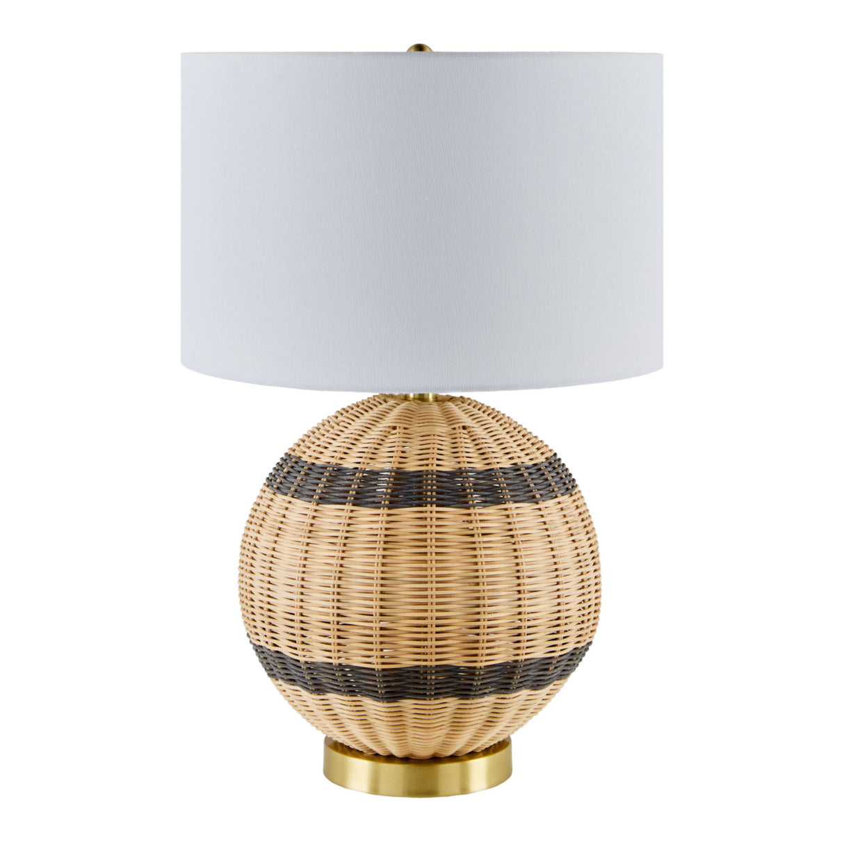 Modern European furniture - Round Rattan Base Table Lamp - www.oroa.com | Oroa.com
