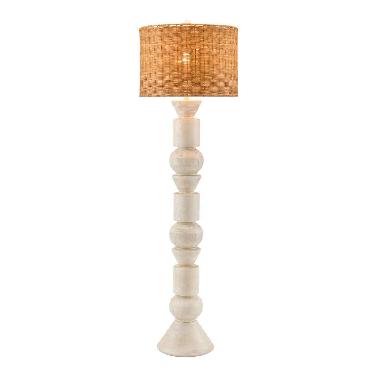 Modern European furniture - White Stacked Base Floor Lamp - www.oroa.com | Oroa.com