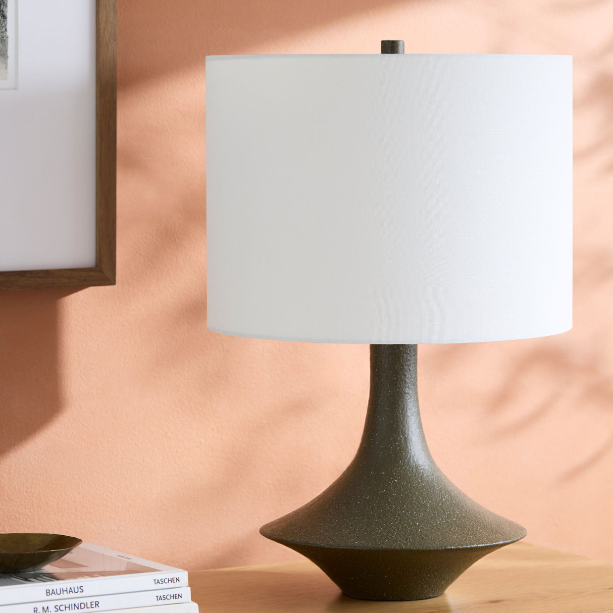 Modern European furniture - Painted Base Linen Table Lamp - www.oroa.com | Oroa.com