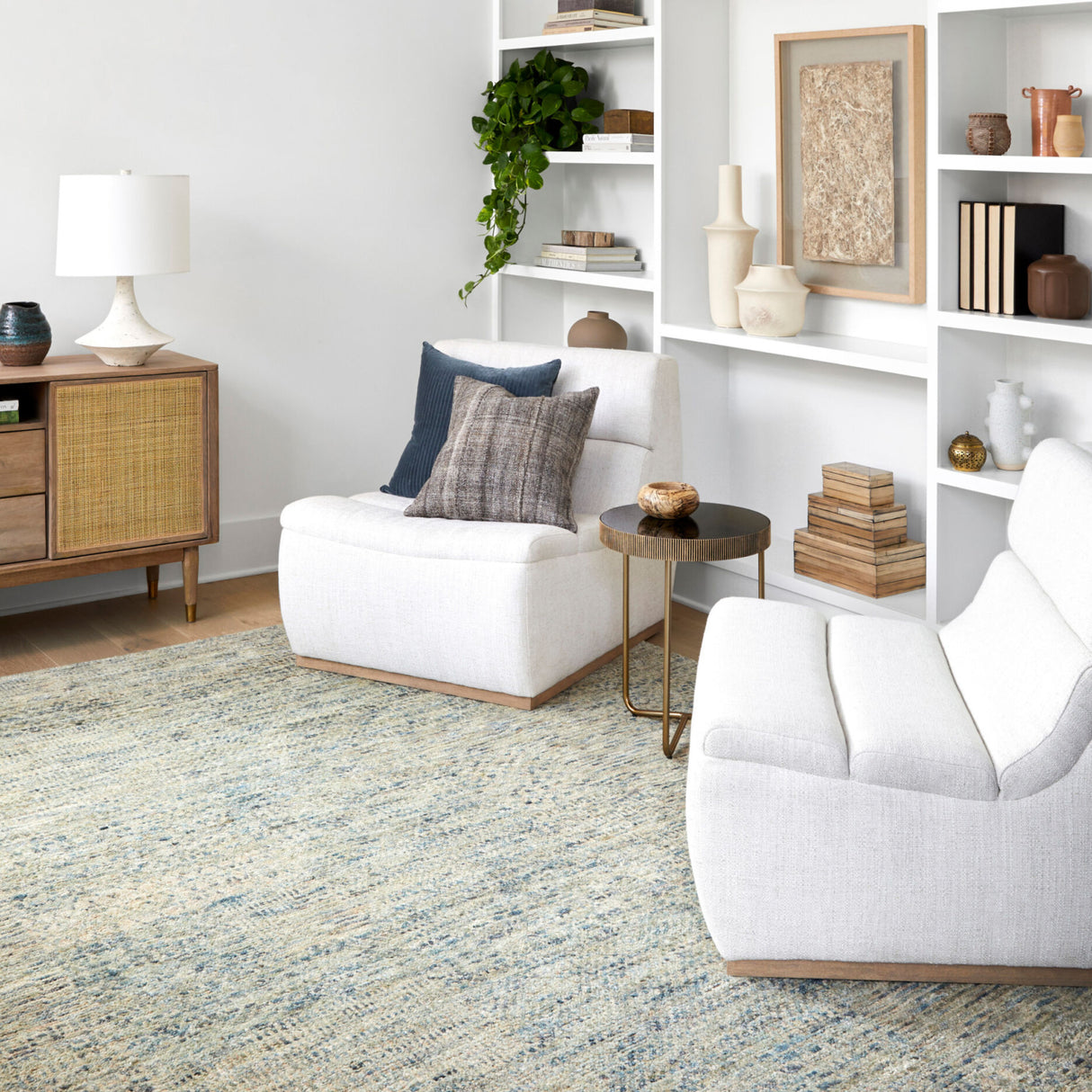 Modern European furniture - White Drum Shade Table Lamp - www.oroa.com | Oroa.com