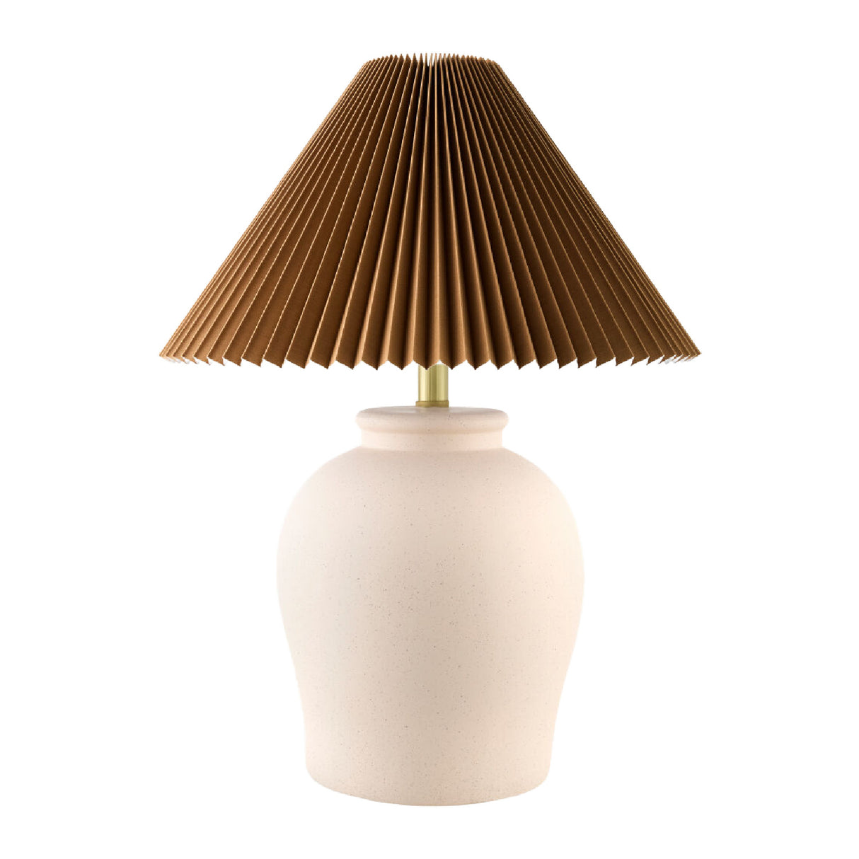 Modern European furniture - Brown Pleated Linen Table Lamp - www.oroa.com | Oroa.com