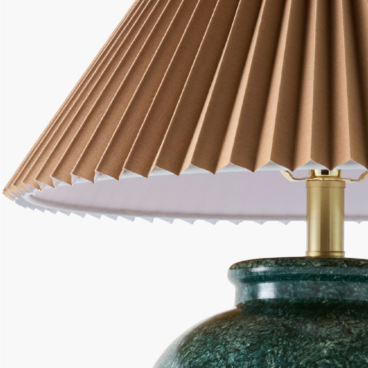 Modern European furniture - Brown Pleated Linen Table Lamp - www.oroa.com | Oroa.com
