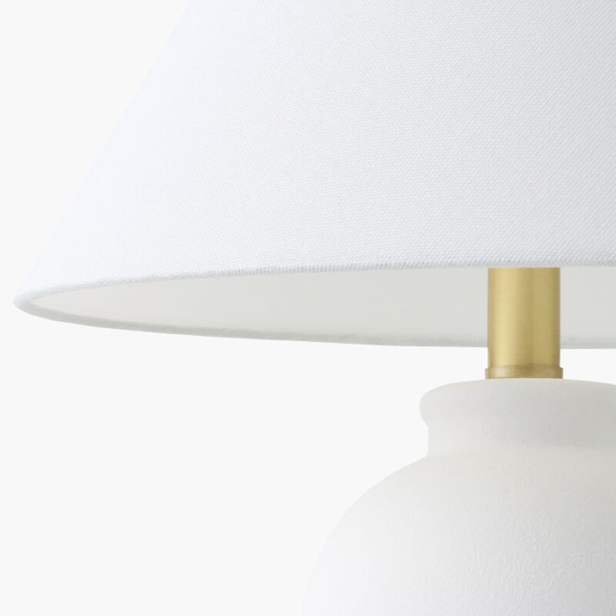 Modern European furniture - White Linen Empire Table Lamp - www.oroa.com | Oroa.com