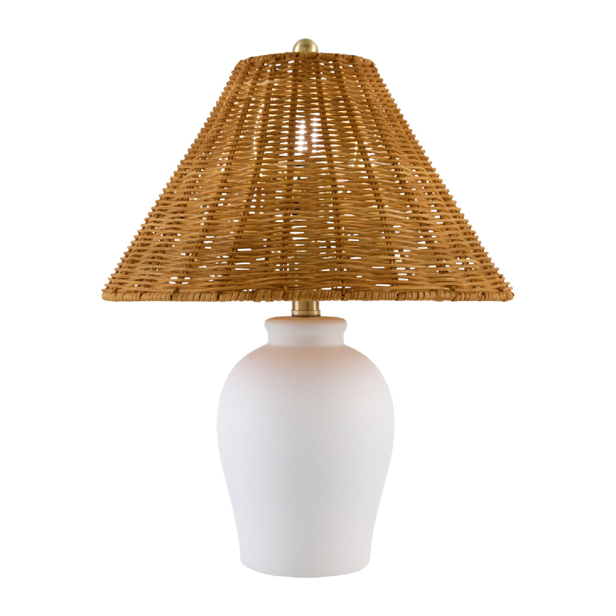 Modern European furniture - Brown Rattan Ceramic Table Lamp - www.oroa.com | Oroa.com