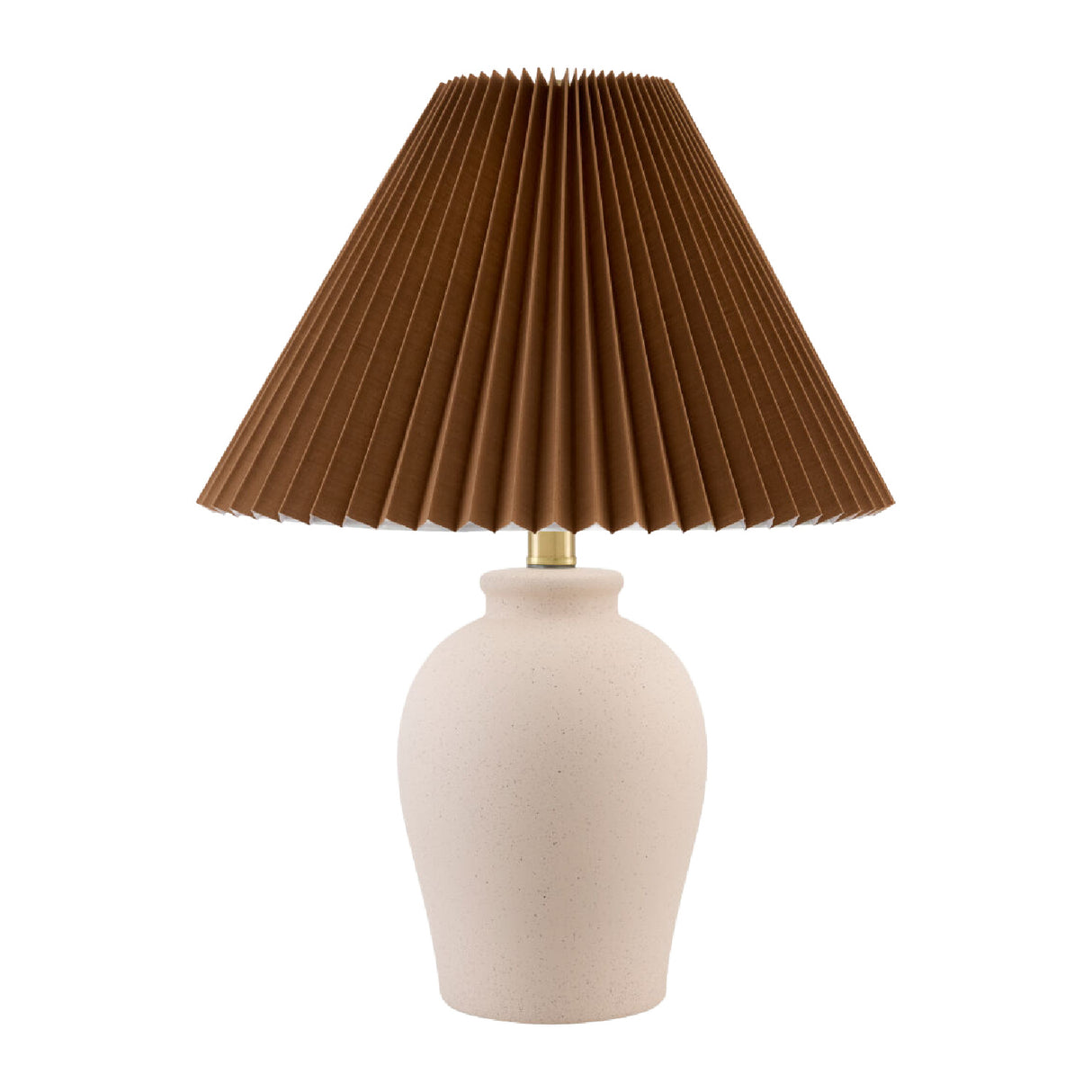 Modern European furniture - Brown Linen Pleated Table Lamp - www.oroa.com | Oroa.com