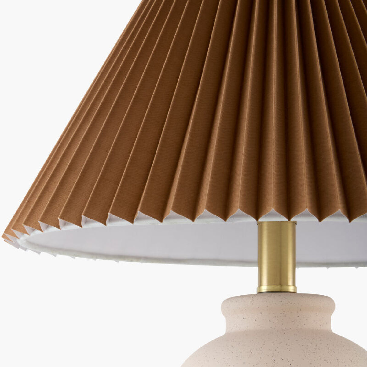 Modern European furniture - Brown Linen Pleated Table Lamp - www.oroa.com | Oroa.com