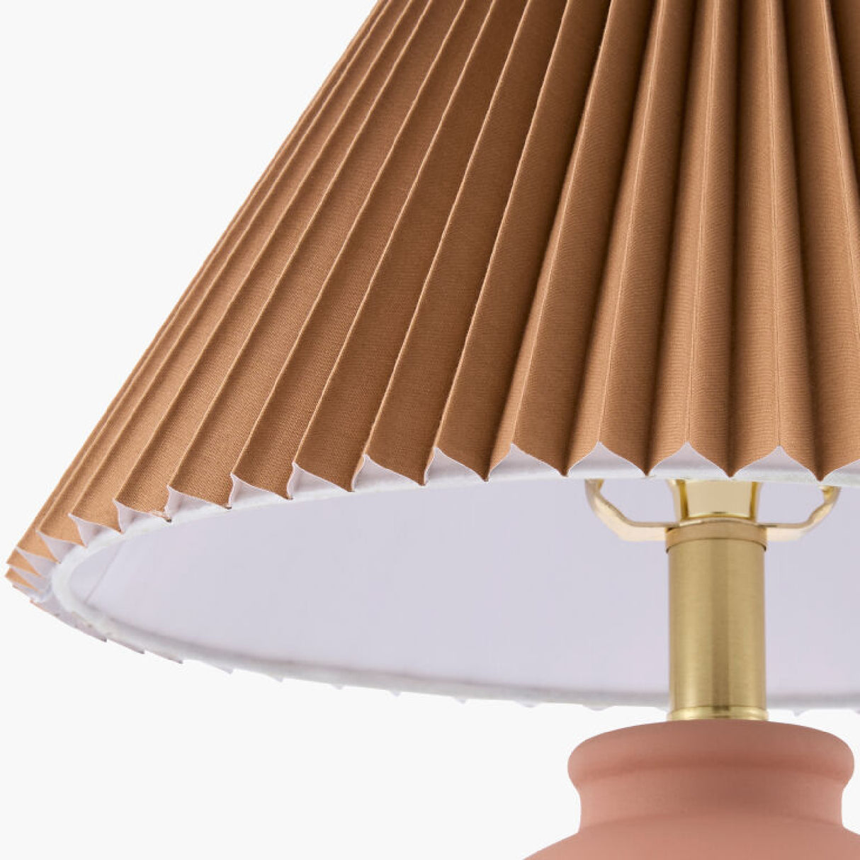 Modern European furniture - Brown Linen Pleated Table Lamp - www.oroa.com | Oroa.com