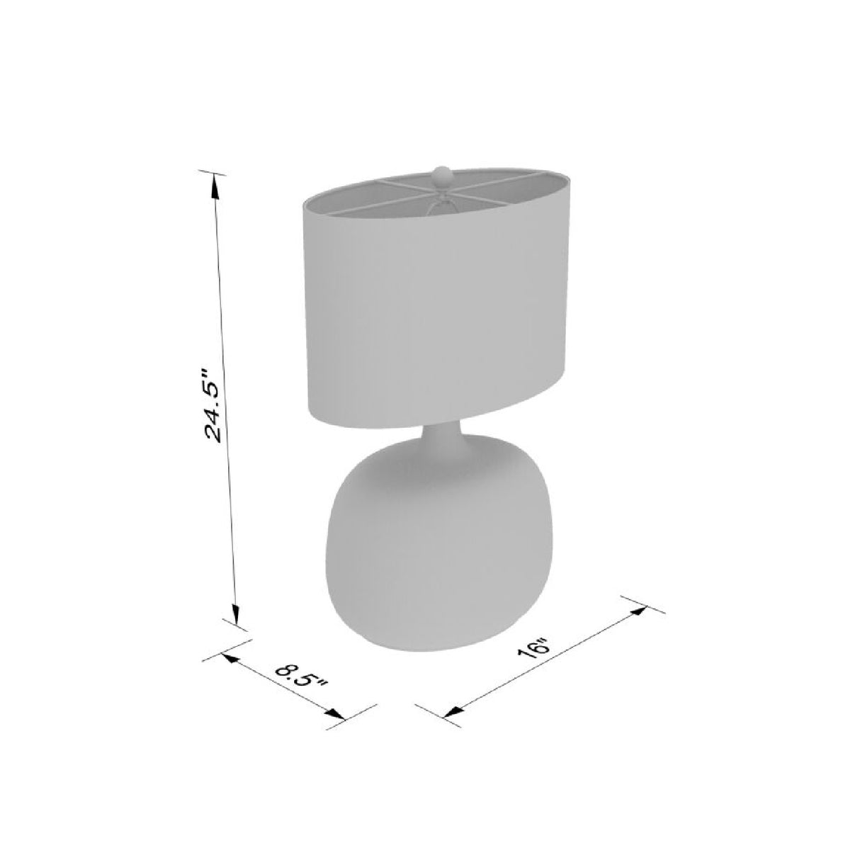 Modern European furniture - Gray Clear Glass Table Lamp - www.oroa.com | Oroa.com