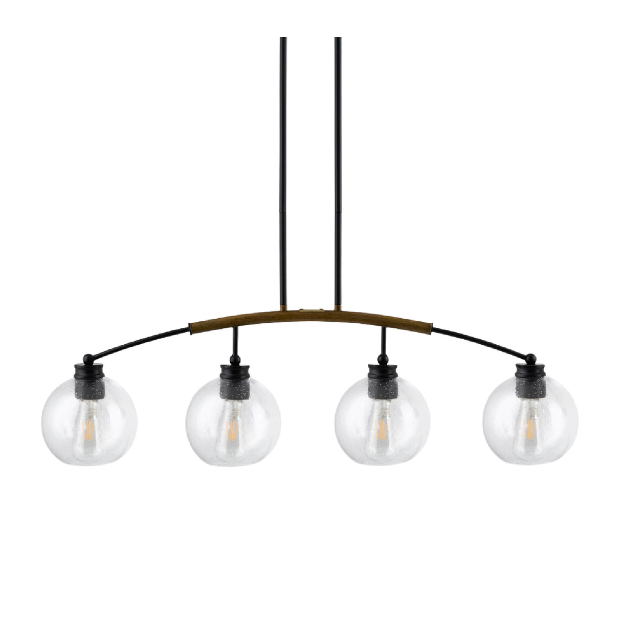 Modern European furniture - 4-Light Clear Glass Linear Chandelier - www.oroa.com | Oroa.com
