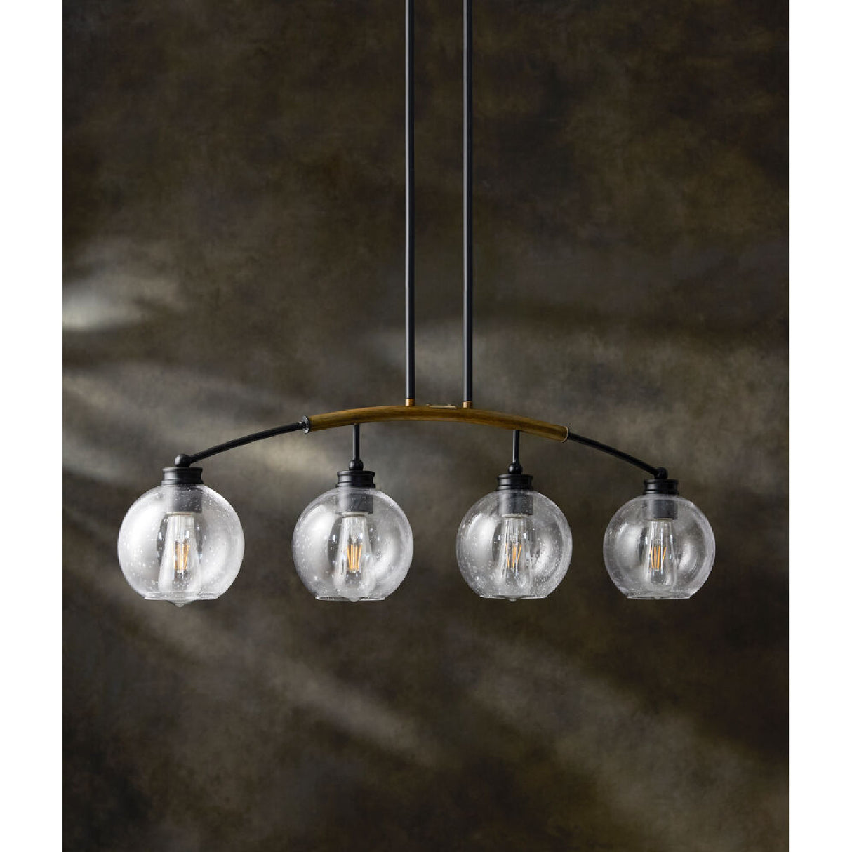 Modern European furniture - 4-Light Clear Glass Linear Chandelier - www.oroa.com | Oroa.com