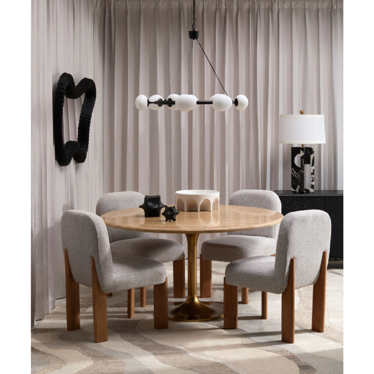Modern European furniture - 9-Light White Glass Chandelier - www.oroa.com | Oroa.com